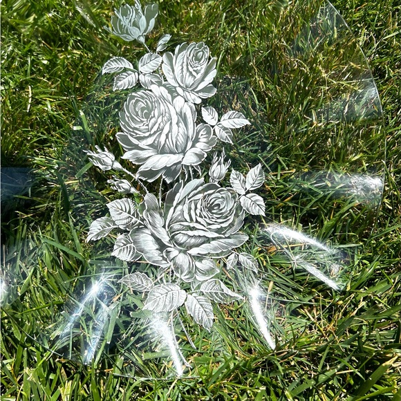 🎉HOST PICK🎉Vintage Viking Glass Platter with Silver Overlay Serving Plate - Picture 4 of 9